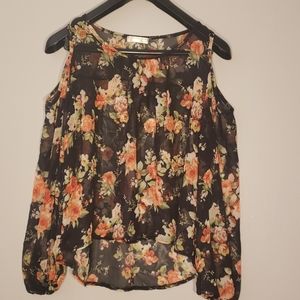 Sheer Floral Blouse